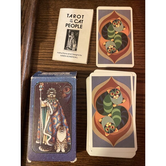 Tarot Of The Cat People 1985 Full Deck W/Instructions Karen Kuykendall Belgium - Picture 1 of 10